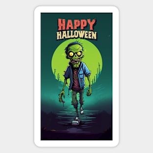 The Walking Zombie (Happy Halloween) Magnet